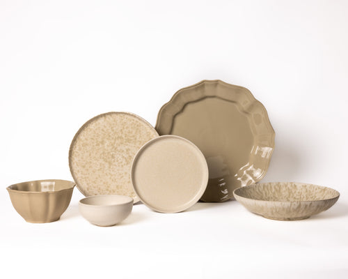 Mimo Homeware serviesset Wild Olive & Limestone Valley - 6-delig - 2 personen