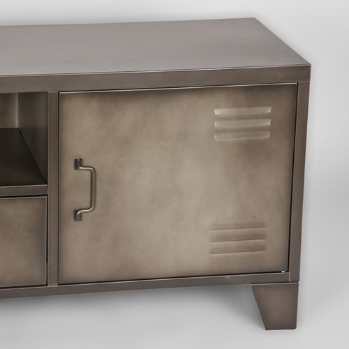 LABEL51 Tv-meubel Fence - Grijs Metaal - 150x40x55cm - vtwonen shop