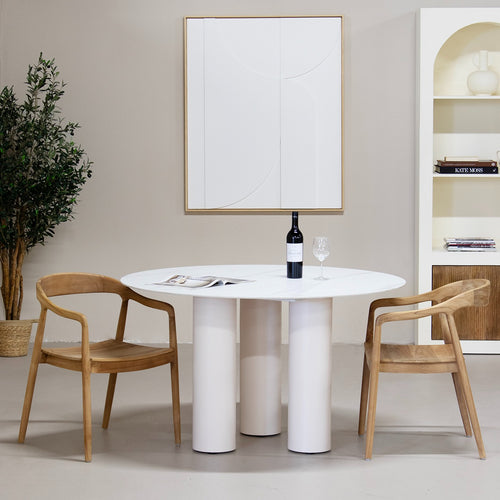 Giga Meubel Eettafel Wout - Rond - Keramiek - 130cm