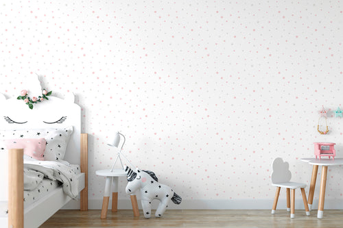 Sanders & Sanders behang sterretjes oudroze, beige en wit - 53 cm x 10 m - 640456 - vtwonen shop