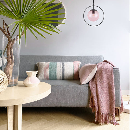 Malagoon plaid Misty - roze - 125x150cm