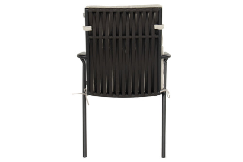 Hartman Tuinstoel Shinzo - Zwart Touw - Zithoogte 50cm - Set van 4 - vtwonen shop