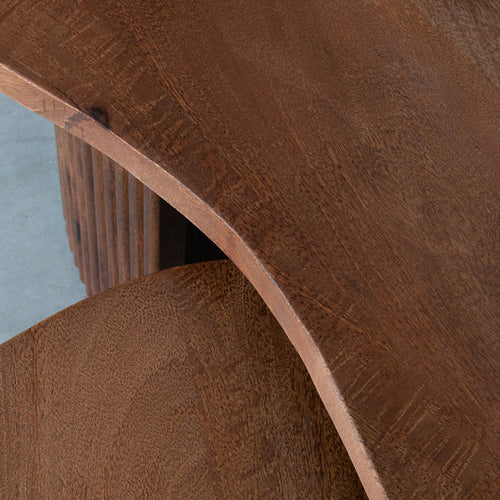 LABEL51 Salontafel Timon - Naturel Mangohout - 100x58x40cm - Set van 2