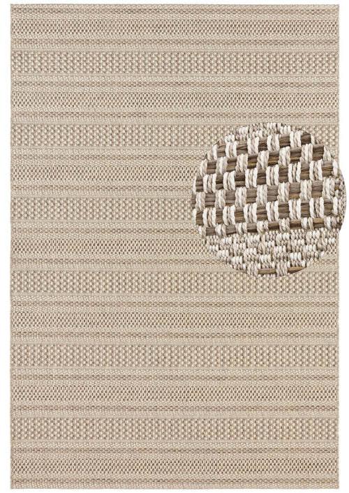 Flatweave In- & Outdoor carpet Arras natural-brown in Handmade-Look 200x290 cm - vtwonen shop