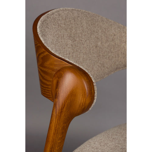 Dutchbone Babington Eetkamerstoelen Walnoot kleur - Set van 2