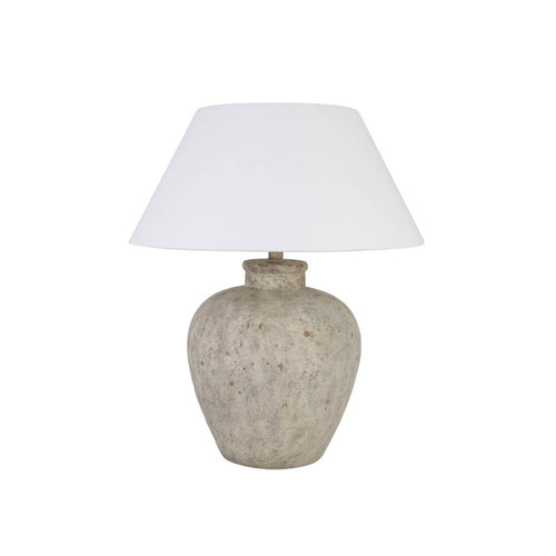 HOME DELUXE Grote stenen tafellamp LENE - Wit