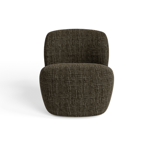Premium Interiors - Draaistoel COMI - geweven fluweel espresso-bruin 65cm