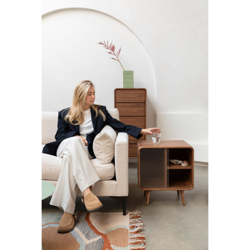 Zuiver Rise Bijzettafel/Nachtkastje Hout Walnoot - Bruin - vtwonen shop