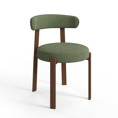 Sia Home - Set van 2 stoelen JUNA - chenillefluweel kaki-groen 51cm