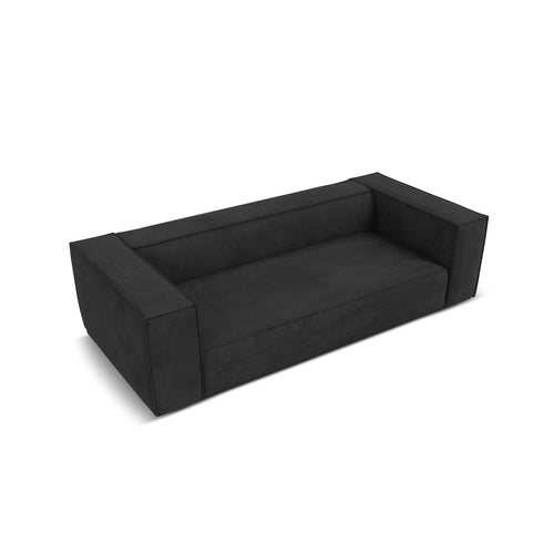 Cosmopolitan Design - Bank Turin 3-zits, structurele stof donkergrijs - 100x227x68cm