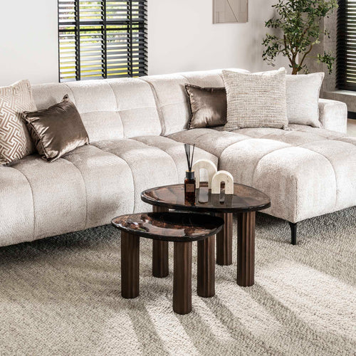 Giga Meubel Salontafel Eclipse - Koper Glas - 62x45x40cm - vtwonen shop