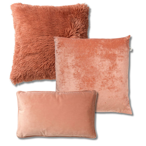 Dutch Decor - KUSSENSET - 3-delig - Sky - 45x45 cm, 30x50 cm - inclusief binnenkussens - roze - vtwonen shop