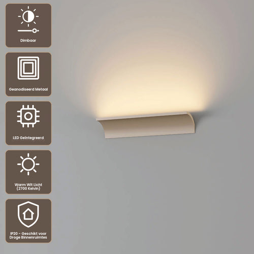 Artdelight Wandlamp Malibu 1L - Champagne