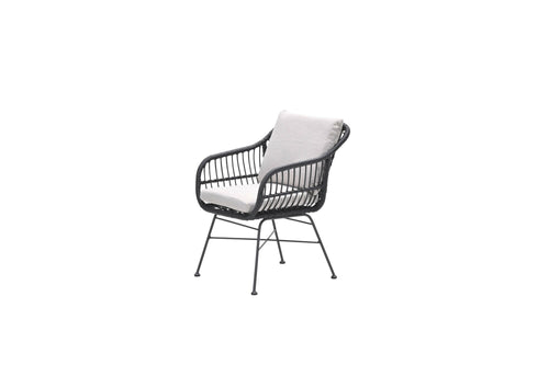 Margriet dining fauteuil- carbon black - zwart -desert sand - vtwonen shop