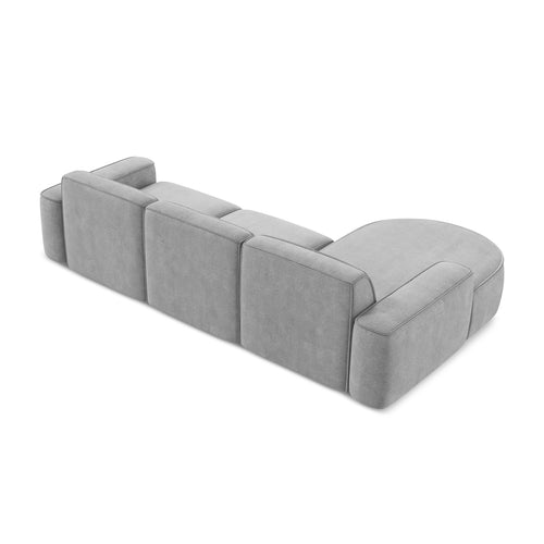 LaMiaSofa hoekbank links Melissa - chenille stof - lichtgrijs - 284x166x70