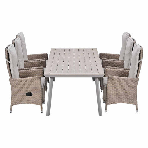 Garden Impressions Tuinset Collin 7-delig - Penedo tuintafel 230x100 taupe