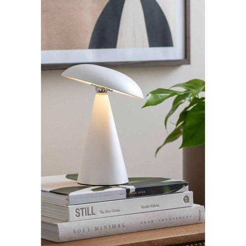 Leitmotiv tafellamp Phoebe - wit - Ø15.5cm
