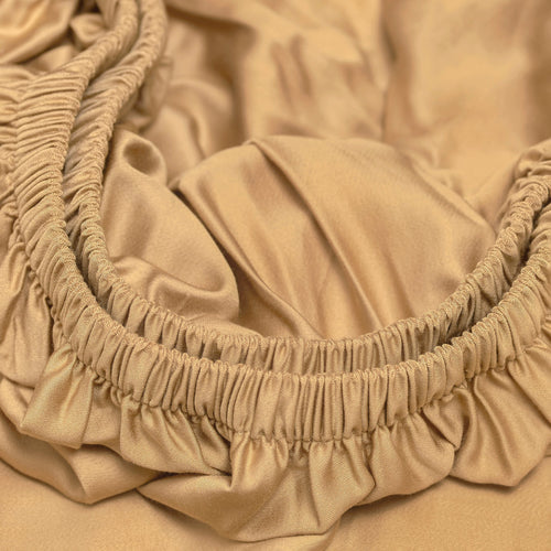 Coco & Cici - Bamboe Hoeslaken 160 x 200 cm - 2 Persoons Beddengoed - Okergeel - Elastiek Rondom - 100% Eco Bamboe - vtwonen shop