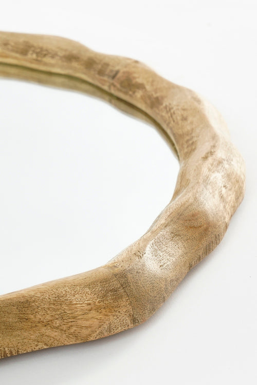 Mica Decorations Nick Wandspiegel - L36 x B2 x H38 cm - FSC 100% - Mangohout - Donkerbruin - vtwonen shop