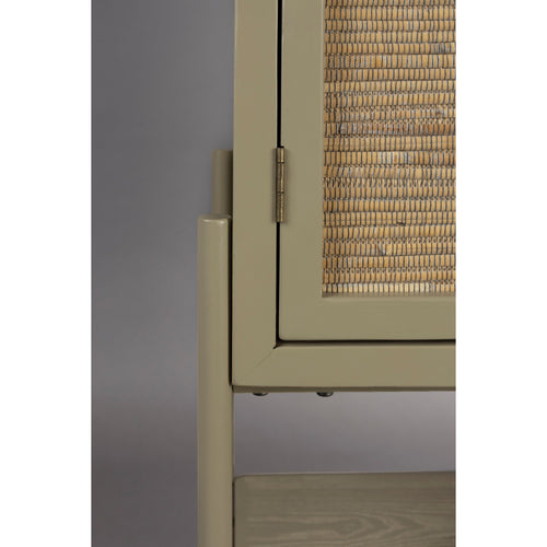 Dutchbone Yasu Kast/ Opbergkast Hoog Hout/ Metaal Beige - vtwonen shop