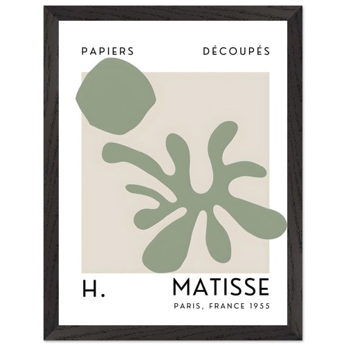 Artfulprints Poster met Lijst Matisse – Echoes of the sea   - 30x40 cm - Groen