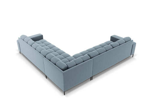 Cosmopolitan Design Symmetrische hoekbank Bali 6-zits, flueel, lichtblauw - 256x256x75cm