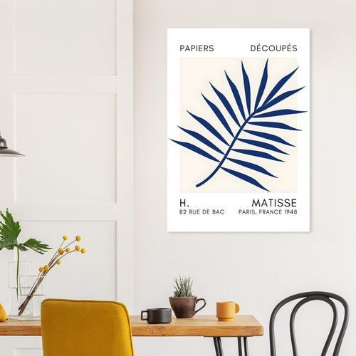 Artfulprints  Matisse – Floral reef navy blue II   poster A4 21x29.7 cm - vtwonen shop