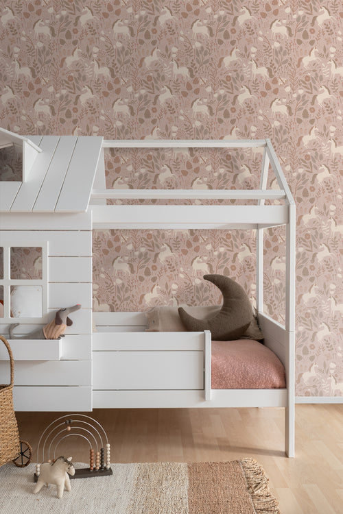 ESTAhome behang unicorns oudroze - 53 cm x 10.05 m - 139876