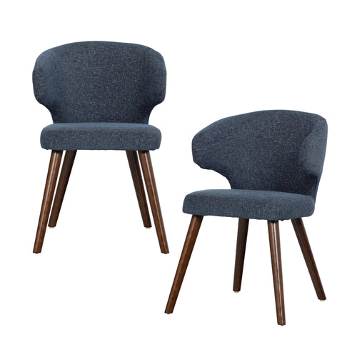 vtwonen eetkamerstoelen Cape - Stof - Blauw - Set van 2 - vtwonen shop