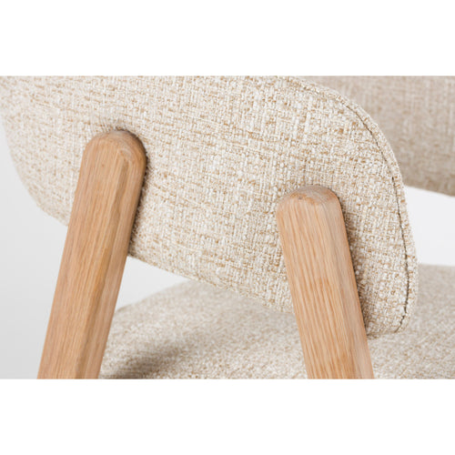 Zuiver Bright Eetkamerstoel Armleuning Beige