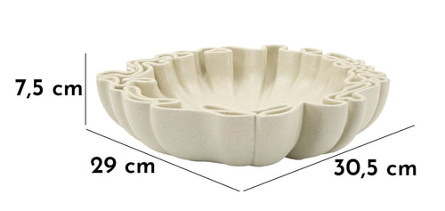 Mauro Ferretti svuotatasche - 30,5x29x7,5 cm - crème