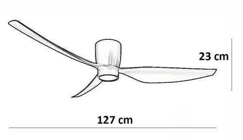 Freelight plafondventilator Arioso - 1 lichts - 127  x 23   cm - wit