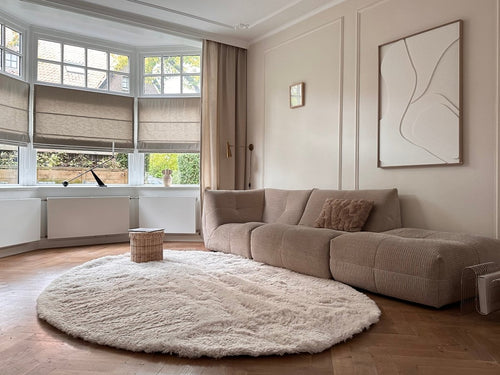 Interieur05 organisch vloerkleed Furr - beige - 290 x 200 cm