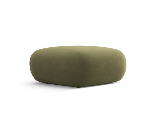 Cosmopolitan Design Poef Nolio flueel lichtgroen - 75x75x36cm