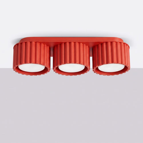 Sollux Lighting Plafondlamp AURA 3 rood Gx53 - 32,5x10x8cm