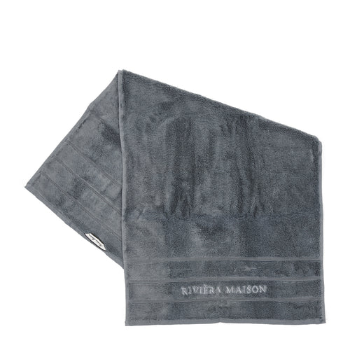 Rivièra Maison RM Hotel Towel anthracite 100x50 - Katoen - Antraciet - vtwonen shop