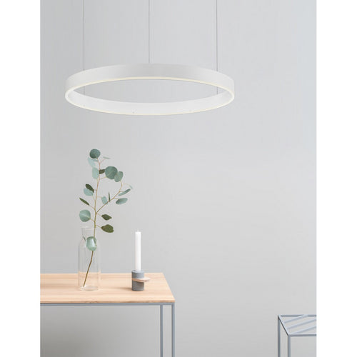 Merano Argentia Geïntegreerde LED Plafond Hanglamp Zand Wit Aluminium LED 40W 2800Lm 3000K
