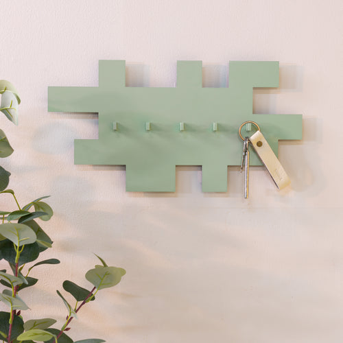 Spinder Design kapstok Tetromino - Dusty Green - 5 haken - vtwonen shop