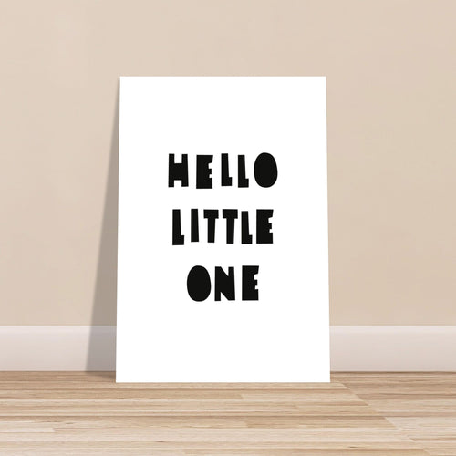 Artfulprints  Hello little one zwart-wit   poster 50x70 cm - vtwonen shop