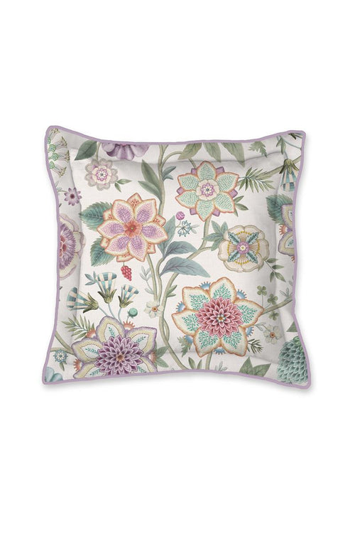 Pip Studio decoratiekussen Viva Las Flores Square - 45x45 cm - wit