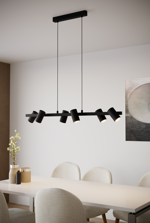 EGLO hanglamp Gatuela 1 - e14 - 116 cm - zwart