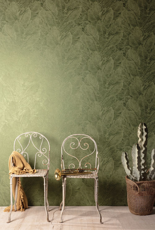 Masureel behang bladeren groen - 53 cm x 10.05 m - 630581 - vtwonen shop