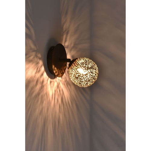 Paul Neuhaus wandlamp Greta - 1 lichts - 13  x 18   cm - bruin - vtwonen shop