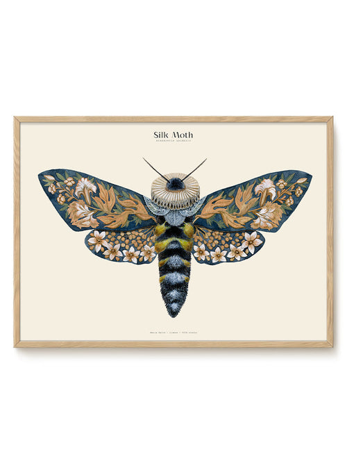 Matos - W. Morris inspired - Silk Moths No.13 - PSTR studio Kunst Poster - vtwonen shop