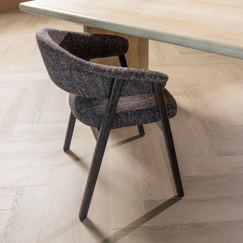 WOOOD eetkamerstoel met armleuning Tunar - Hout - Donkerbruin - Set van 2 - 77x60x60