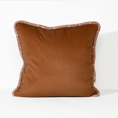 Darcy & Duke sierkussen Toba Mohair - Bruin - 55x55cm
