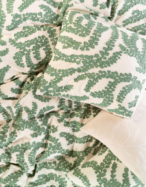 Essenza Eleria dekbedovertrek - Lits-Jumeaux XL – 260x200/220 cm - Groen