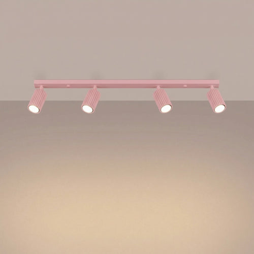 Sollux Lighting Plafondlamp KARBON 4L roze - 81x6,5x16,5cm