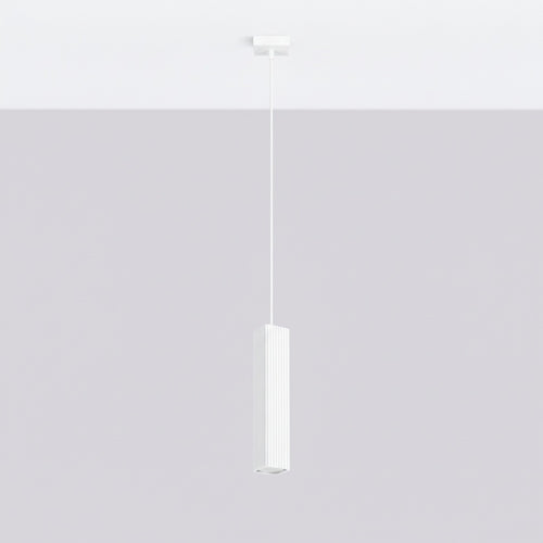 Sollux Lighting Hanglamp RAYO 1 wit - 8x8x118cm