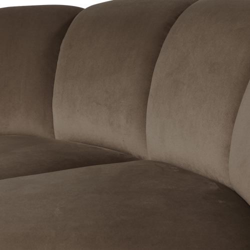 WOOOD hoekelement Mojo - Velvet - Taupe - 74x110x110